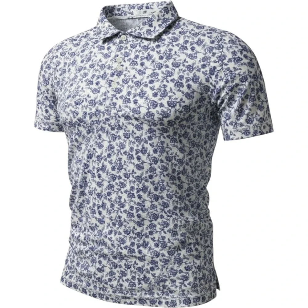 Polo Ralph Lauren RLX Men's Gold Polo Xl Floral EUC Sharp pattern